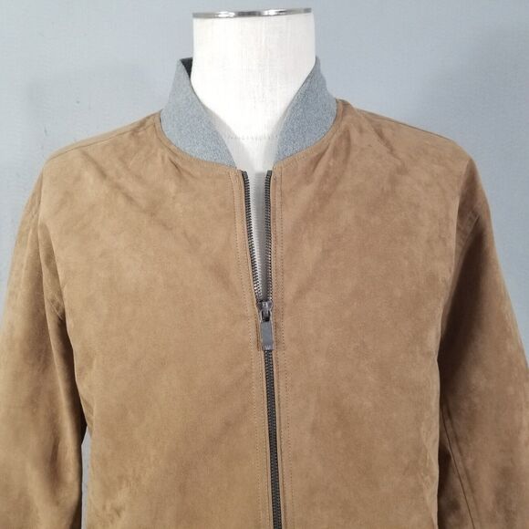 Weatherproof Jacket Mens XL Extra large Brown Micro Suede NEW - Picture 3 of 12